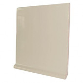 Color Collection Bright Fawn 6 in. x 6 in. Ceramic Stackable Right Cove Base Corner Wall Tile-DISCONTINUED