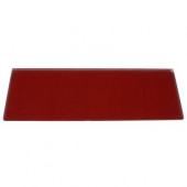 Contempo 4 in. x 12 in. x 8 mm Lipstick Red Frosted Glass Floor and Wall Tile