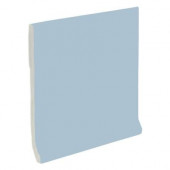 Color Collection Bright Wedgewood 4-1/4 in. x 4-1/4 in. Ceramic Stackable Cove Base Wall Tile-DISCONTINUED
