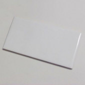 Color Collection Bright White Ice 3 in. x 6 in. Ceramic Surface Bullnose Wall Tile