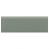 Semi-Gloss 2 in. x 6 in. Cypress Ceramic Bullnose Wall Tile-DISCONTINUED