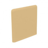 Color Collection Bright Camel 3 in. x 3 in. Ceramic Surface Bullnose Corner Wall Tile-DISCONTINUED