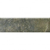 Bengal 3 in. x 12 in. Slate Porcelain Bullnose Floor and Wall Tile