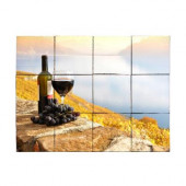 Wine1 24 in. x 18 in. Tumbled Marble Tiles (3 sq. ft. /case)