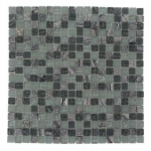 Paris Rain Blend Squares 12 in. x 12 in. x 8 mm Glass Floor and Wall Tile