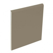 Color Collection Matte Cocoa 4-1/4 in. x 4-1/4 in. Ceramic Surface Bullnose Wall Tile-DISCONTINUED
