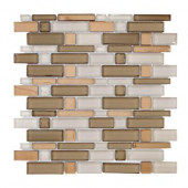 Heritage Cold Pencil 12 in. x 12 in. x 8 mm Glass Mosaic Wall Tile