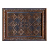 Castle Metals 12 in. x 16 in. Wrought Iron Metal Clover Mural Wall Tile