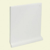 Color Collection Bright White Ice 4-1/4 in. x 4-1/4 in. Ceramic Stackable Left Cove Base Wall Tile-DISCONTINUED