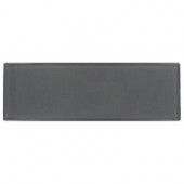 Contempo Smoke Gray Polished 4 in. x 12 in. x 8 mm Glass Subway Tile