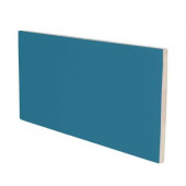 Bright Denim 3 in. x 6 in. Ceramic 3 in. Surface Bullnose Wall Tile-DISCONTINUED