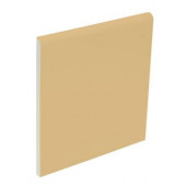 Color Collection Bright Camel 4-1/4 in. x 4-1/4 in. Ceramic Surface Bullnose Wall Tile-DISCONTINUED
