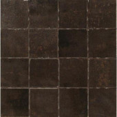 Vanity Black 12 in. x 12 in. Porcelain Mosaic Floor and Wall Tile-DISCONTINUED