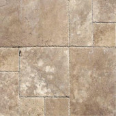 Mediterranean Walnut Pattern Honed-Unfilled-Chipped Travertine Floor and Wall Tile (5 Kits / 80 sq. ft. / Pallet)