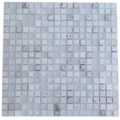 Aztec Art Flour Storm 12 in. x 12 in. x 8 mm Glass Mosaic Floor and Wall Tile