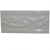 Color Collection 3 in. x 6 in. Bright Ivory Snow White Ceramic Listel Wall Tile