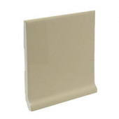 Bright Fawn 6 in. x 6 in. Ceramic Stackable /Finished Cove Base Wall Tile-DISCONTINUED