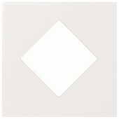 Fashion Accents White 4-1/4 in. x 4-1/4 in. Ceramic Diamond Insert Wall Tile-DISCONTINUED