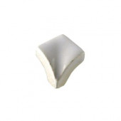Semi-Gloss White 3/4 in. x 3/4 in. Quarter Round Corner Glazed Ceramic Wall Tile-DISCONTINUED