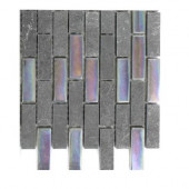 Tectonic Brick Black Slate and Rainbow Black Glass Tile Sample