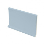 Color Collection Bright Wedgewood 4 in. x 6 in. Ceramic Cove Base Wall Tile-DISCONTINUED