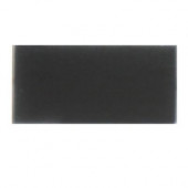 Contempo Classic Black Frosted Glass Tile - 3 in. x 6 in. Tile Sample-DISCONTINUED