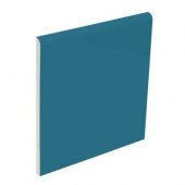 Bright Denim 4-1/4 in. x 4-1/4 in. Ceramic Surface Bullnose Wall Tile-DISCONTINUED
