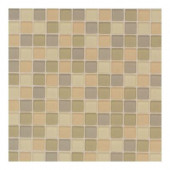 Maracas Flower Blend 12 in. x 12 in. 8mm Frosted Glass Mesh Mounted Mosaic Wall Tile (10 sq. ft. / case)-DISCONTINUED