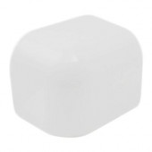 Color Collection Matte Tender Gray 2 in. x 2 in. Ceramic Sink Rail Corner Wall Tile-DISCONTINUED