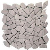 Haisa Marble Dark 12 in. x 12 in. x6.35 mm Natural Stone Irregular Mesh-Mounted Mosaic Floor & Wall Tile (10sq.ft./case)