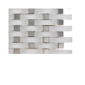 Contempo Curve Bright White Glass Floor and Wall Tile Sample