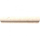 Ivory 2 in. x 12 in. Travertine Rail Molding Wall Tile