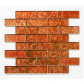 Folia Glass Tamarind 12 in. x 12 in. Red Mesh-Mounted Mosaic Wall Tile (10 sq. ft./case)