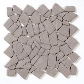 Sandstone Irregular Mosaic Coffee 12 In. x 12 In. Sandstone Floor & Wall Tile-DISCONTINUED