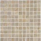 Sahara Gold 12 in. x 12 in. x 10 mm Polished Marble Mesh-Mounted Mosaic Tile (10 sq. ft. / case)