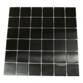 Metal Nero Square 12 in. x 12 in. x 8 mm Stainless Steel Floor and Wall Tile (1 sq. ft.)-DISCONTINUED