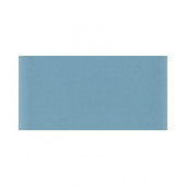 Glass Reflections 3 in. x 6 in. Blue Lagoon Glass Wall Tile (4 sq. ft. / case)-DISCONTINUED