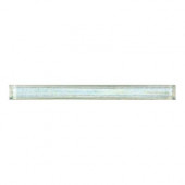 Cristallo Glass Aquamarine 3/4 in. x 8 in. Glass Pencil Accent Wall Tile