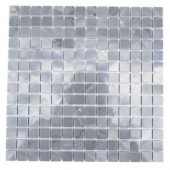 Dark Bardiglio Squares 12 in. x 12 in. Marble Floor and Wall Tile-DISCONTINUED
