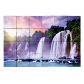 Waterfall2 36 in. x 24 in. Tumbled Marble Tiles (6 sq. ft. /case)