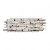 Standing Pebbles Pavilion 4 in. x 12 in. Stone Pebble Mosaic Marble Wall Tile (5 sq. ft. / case)