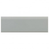 Semi-Gloss Desert Gray 2 in. x 6 in. Ceramic Surface Bullnose Wall Tile