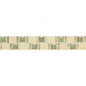 Stone Decorative Accents Crackle Fantasy 1-7/8 in. x 12 in. Marble with Crackled Glass Accent Wall Tile