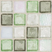 Egyptian Glass Peridot Fusion 12 in. x 12 in. x 6 mm Glass Face-Mounted Mosaic Wall Tile