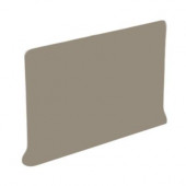 Color Collection Matte Cocoa 4-1/4 in. x 6 in. Ceramic Right Cove Base Corner Wall Tile-DISCONTINUED