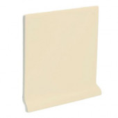 Color Collection Bright Khaki 4-1/4 in. x 4-1/4 in. Ceramic Stackable Left Cove Base Wall Tile-DISCONTINUED