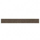 Identity Oxford Brown Fabric 1 in. x 6 in. Porcelain Cove Base Corner Floor and Wall Tile