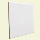 Bright Snow White 6 in. x 6 in. Ceramic Surface Bullnose Wall Tile
