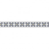 Bloom Heritage Border 117.5 in. x 4 in. Glass Wall and Light Residential Floor Mosaic Tile