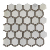 Ambrosia Oriental Blend 12 in. x 12 in. x 8 mm Stone Mosaic Floor and Wall Tile